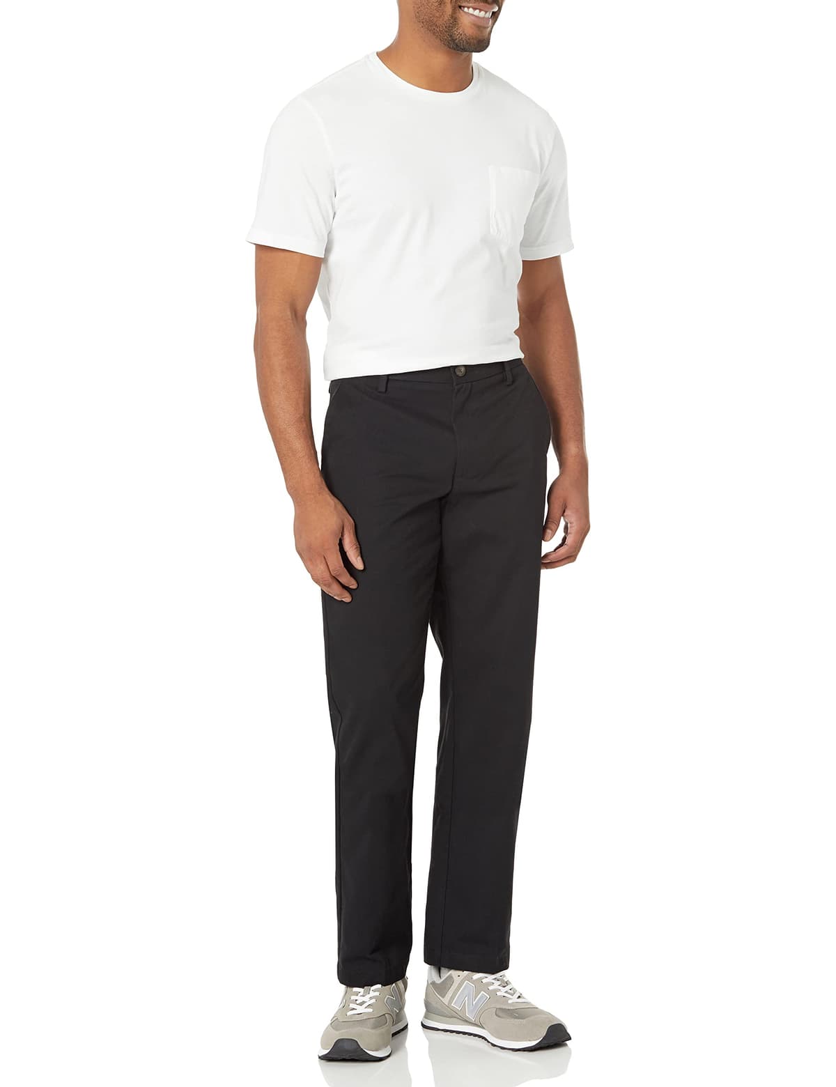 Amazon Essentials Men's Straight Fit Wrinkle-Resistant Flat-Front Casual Chino Trousers — view 4
