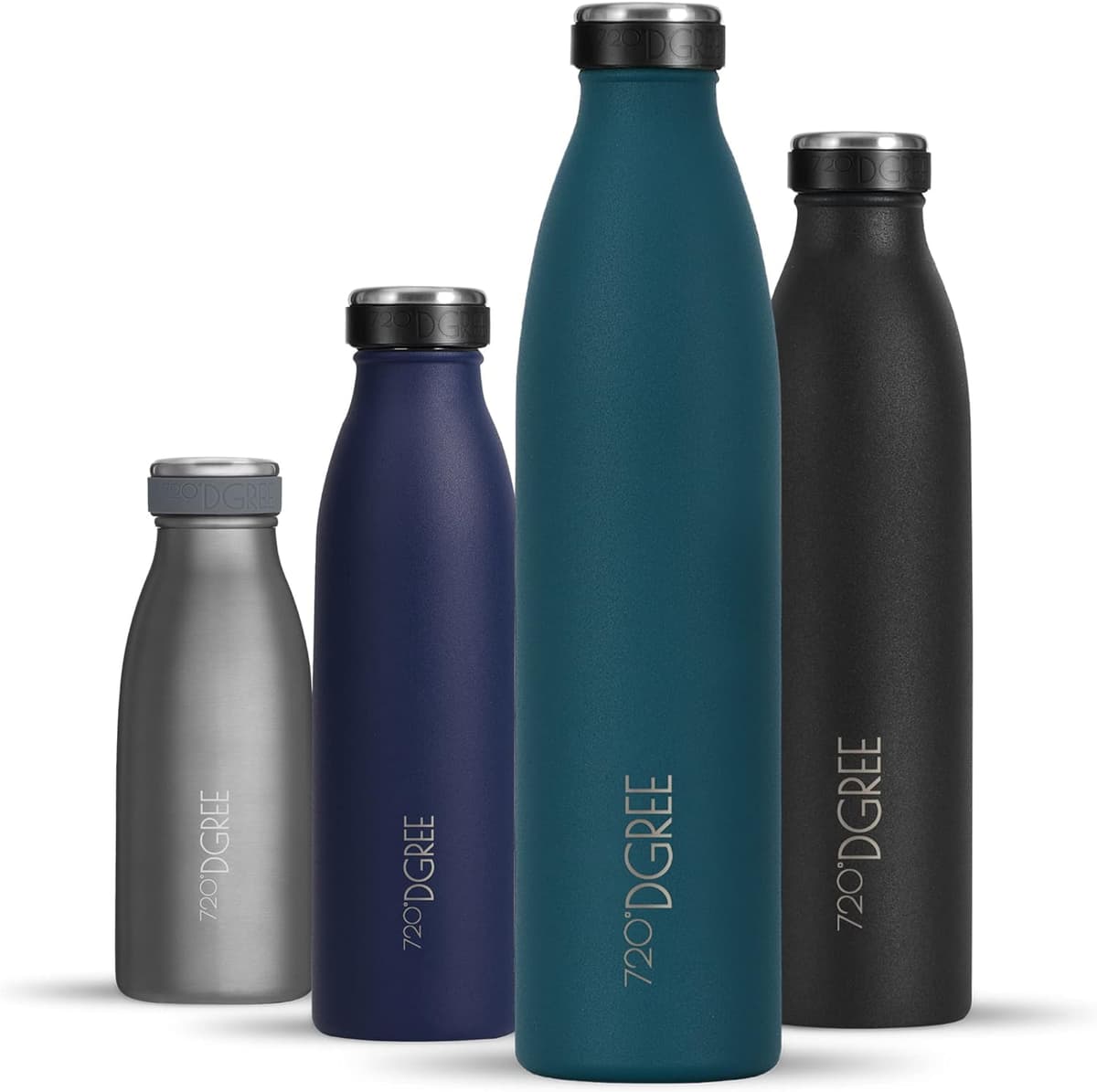 720°DGREE Botella Agua Acero Inoxidable “milkyBottle“ – 1litro - Sin BPA Free, Antigoteo y Prueba de Fugas - Frasco térmico, Cantimplora Aislada - Bebida con Gas, Deporte, Escuela, Gimnasio Exteriore — view 10