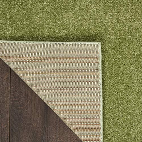 Nourison Essentials Indoor/Outdoor Green 3' x 5' Area Rug, Easy Cleaning, Non Shedding, Bed Room, Living Room, Dining Room, Backyard, Deck, Patio (3x5) — view 3