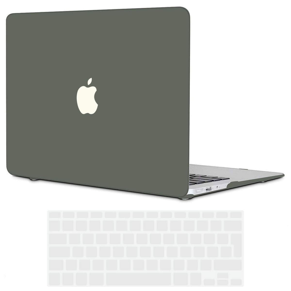 TECOOL Case compatible with MacBook Air M1 & MacBook Air 13 inch Retina 2020 2019 2018 (A2337 A2179 A1932), Plastic Snap On Hard Shell Cover & UK EU Keyboard Protector, Crystal Clear (Glossy) — view 57
