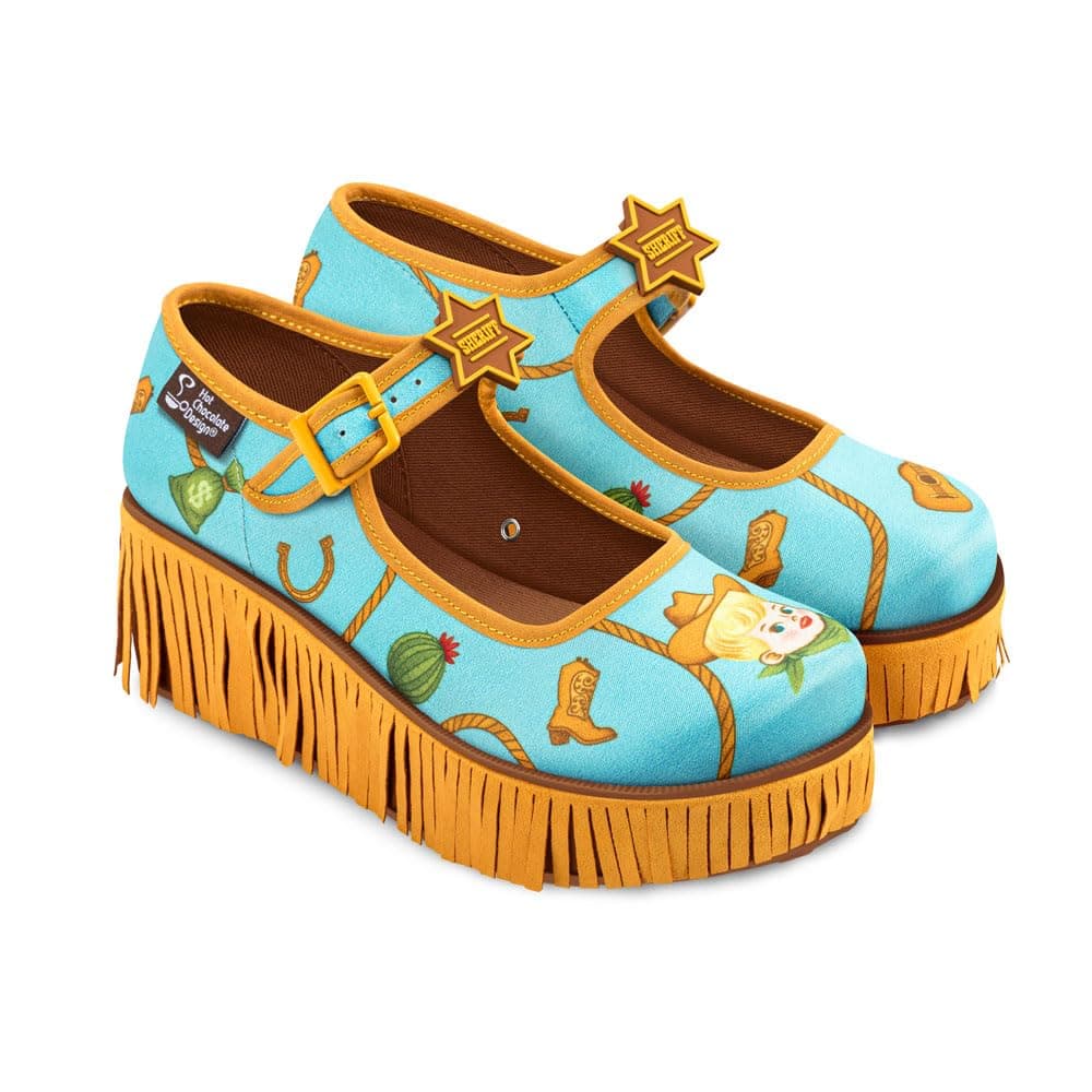 Hot Chocolate Design Chocolaticas Funky Canvas Women's Mary Jane Flat Shoes — view 26