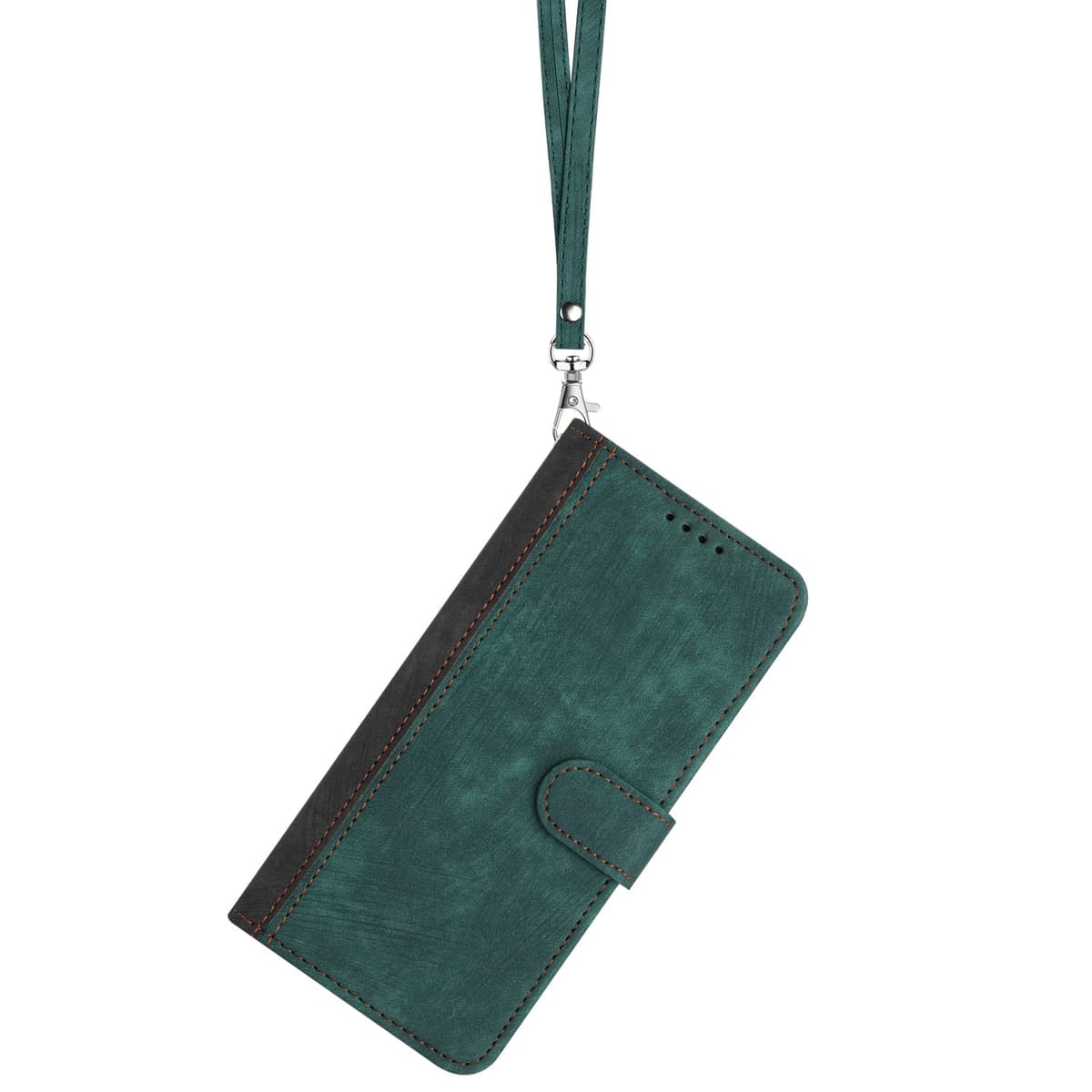 Funda Compatible con Samsung Galaxy A14 5G,Regalar 2 Piezas Protector de Pantalla.Flip Leather Edition,Funda de Cuero PU con Cáscara de TPU,[Soporte Plegable] [Cierre magnético]-Verde — view 5