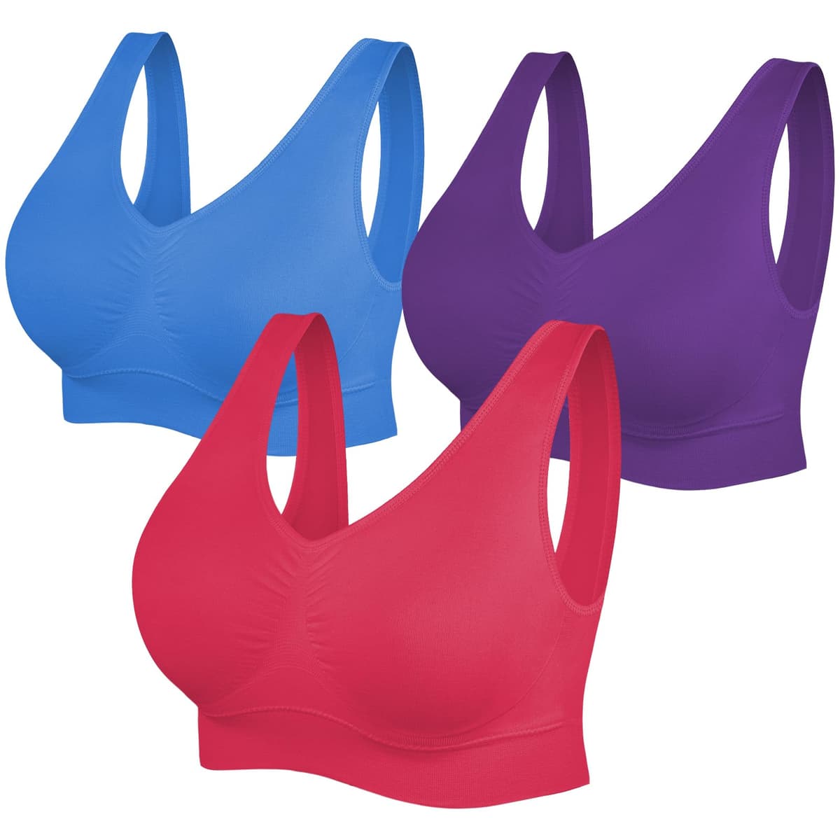SIMIYA Super Comfort Bra, Womens Sports Bras Removable Pads Plus Size Sleep Bras for Girls in Yoga Bralette Leisure Stretch Crop Tops Vest — view 8