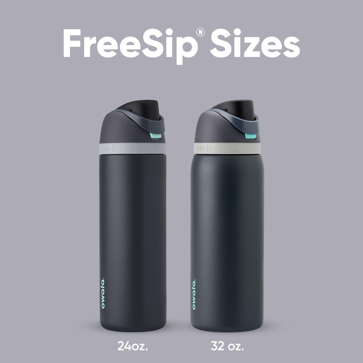 Owala FreeSip Insulated Stainless Steel Water Bottle with Straw for Sports and Travel, Leak Proof, BPA-Free, 710ml, Foggy Tide — view 5