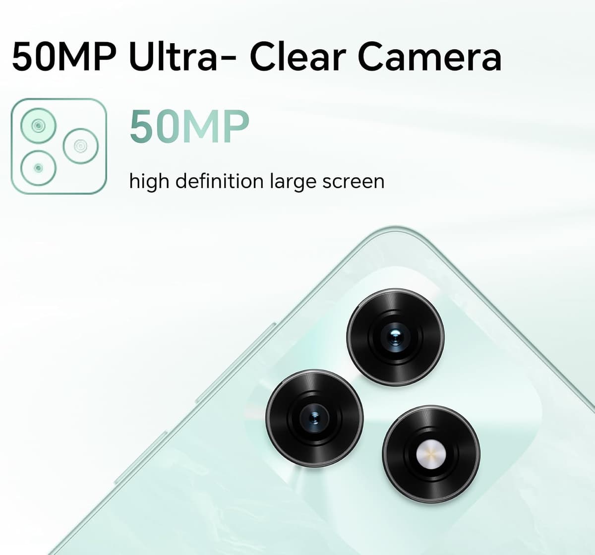 HONOR X5c Plus Unlocked Smartphone, 6.74" 90Hz Bright Display, 64GB Storage, 5130mAh Battery, 50MP Dual Camera, 8-Core Processor, Dual SIM, Android 15 Mobile Phone, Black HONOR X5c Plus 4+64GB Black — view 5