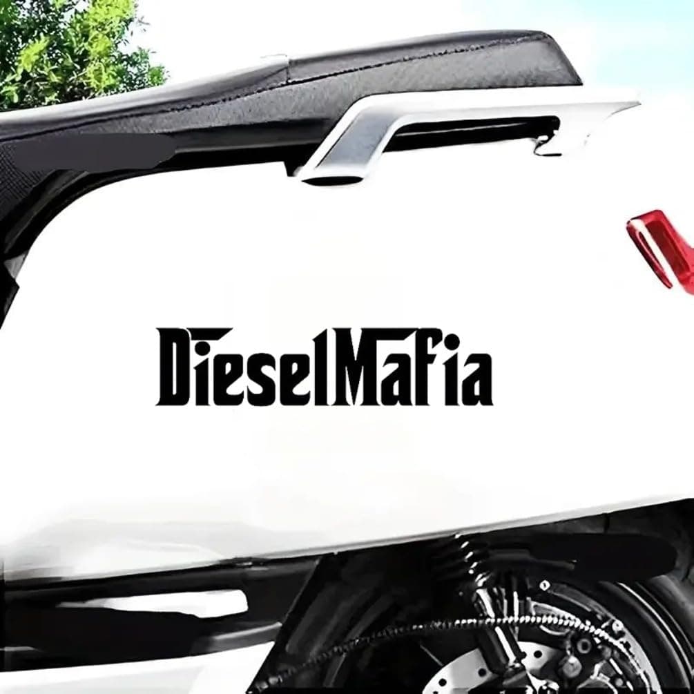 Paquete de 2 pegatinas de vinilo Diesel Mafia (15 x 3,5 cm) para coches, camiones, SUV, exterior – protección solar, resistente al agua, resistente a los arañazos | #AZ67 (Negro) — view 5