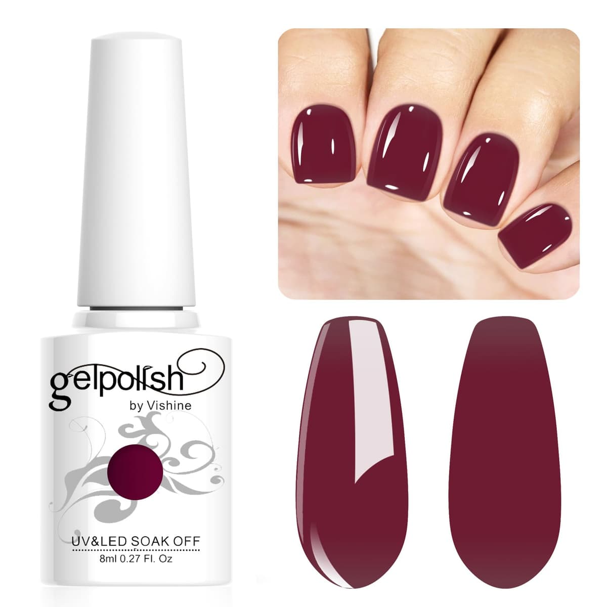 Vishine 15ml Semipermanente Esmalte de uñas en gel Soak-off UV LED Manicure Barniz Geles DIY Salon Neon Pink # 2039 — view 24