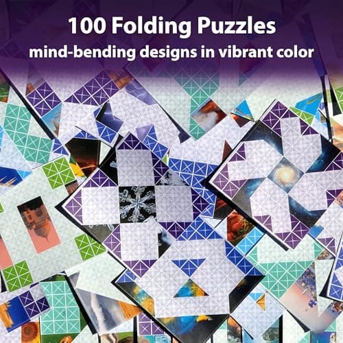 FOLDOLOGY - The Origami Puzzle Game! Brain Teasers for Tweens, Teens & Adults | Travel Game, STEM Toy | Fold the Paper, Complete the Picture | 100 Puzzles | Gift for Ages 10+ — view 5