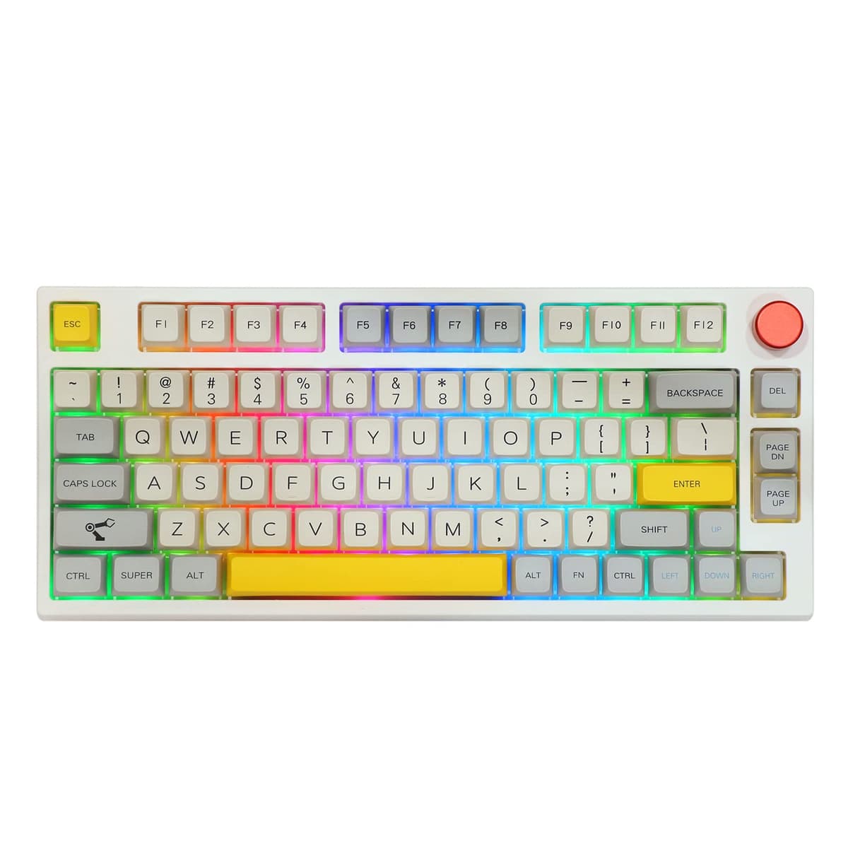 EPOMAKER TH80 Pro Teclado Mecánico Inalámbrico/Bluetooth/USB-C, con Iluminación RGB, Hot Swap, Teclas Multimedia, y Compatible con PC/Mac/PS4/PS5/Xbox (Theory TH80 Pro, Epomaker Flamingo Switch)