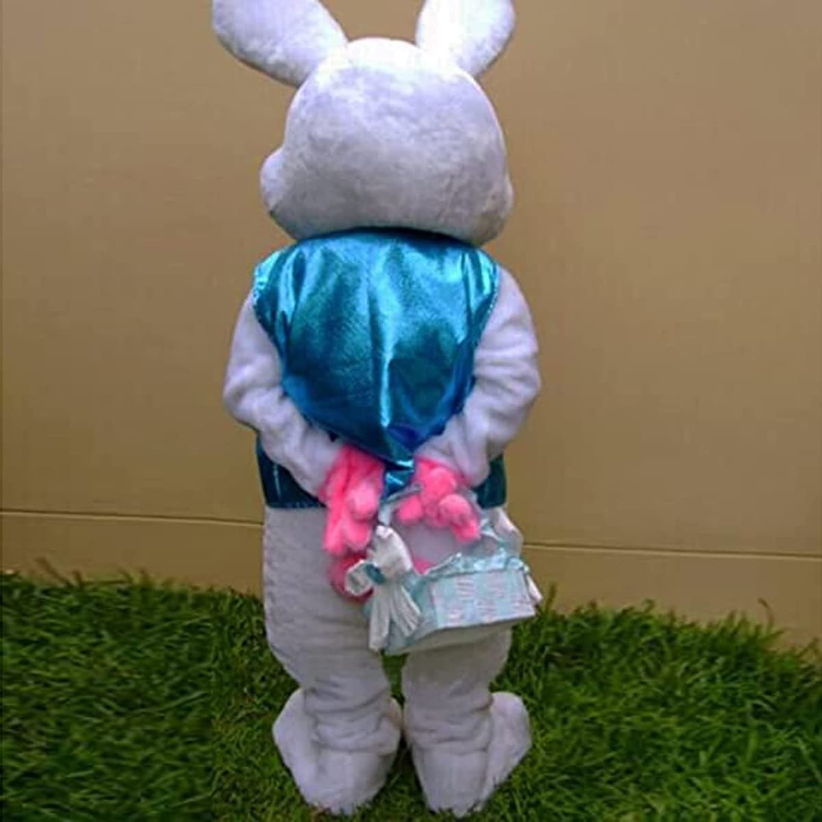 Disfraz de mascota de conejo de Pascua, unisex, disfraz de conejito de lujo, para fiesta de adultos, tamaño elegante — view 3
