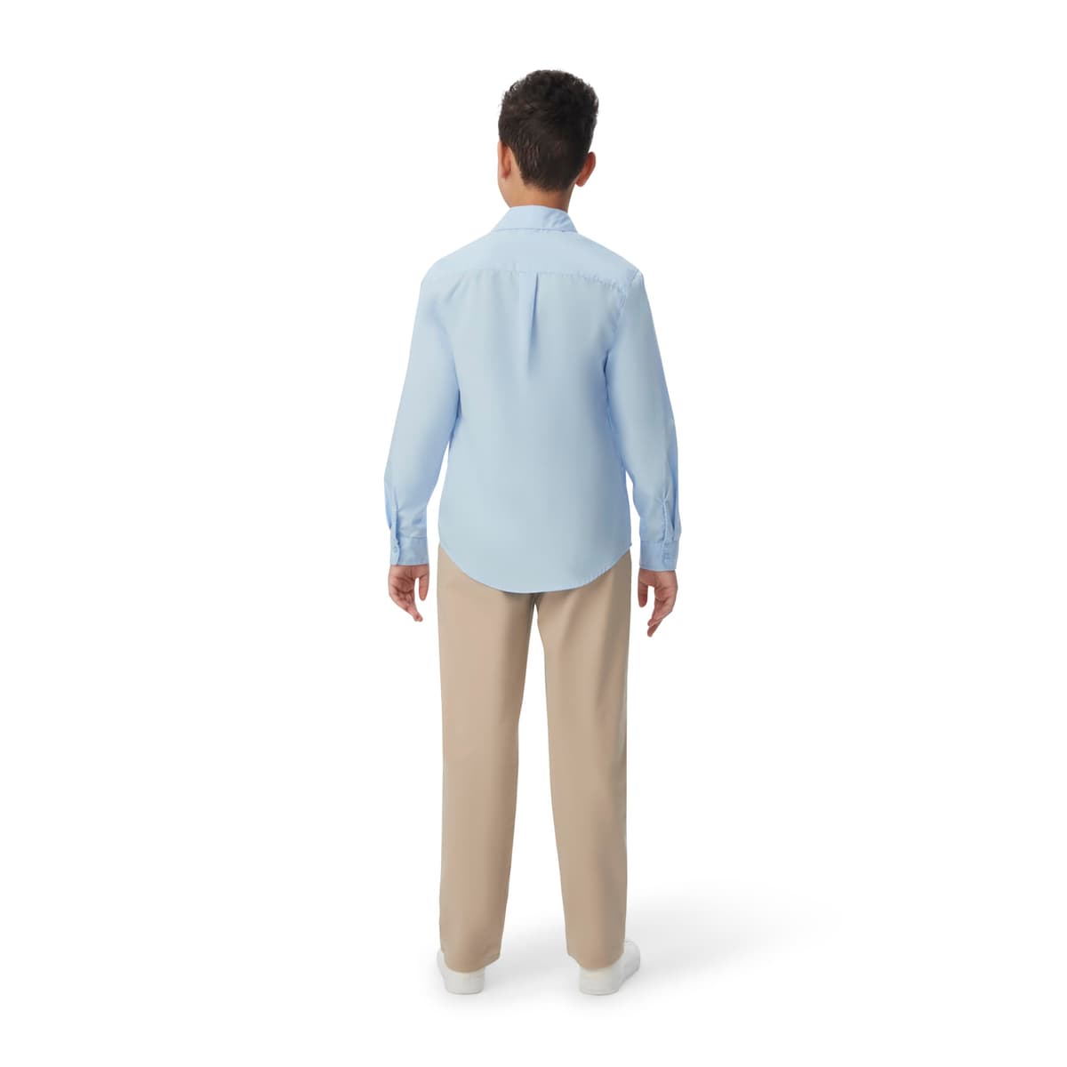 French Toast Boys' Expandable Collar Button Down Dress Shirt with Long Sleeves (Standard & Husky) — view 6