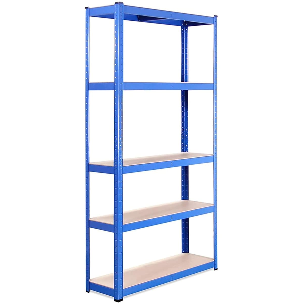 Estante de Almacenamiento para Garaje: 180 cm x 90 cm x 30 cm | Azul - 5 Estantes | 175 kg de Carga Cada balda (Capacidad para 875 kg) | Estantería para Garaje Muy Resistente - 5 Años de Garantía
