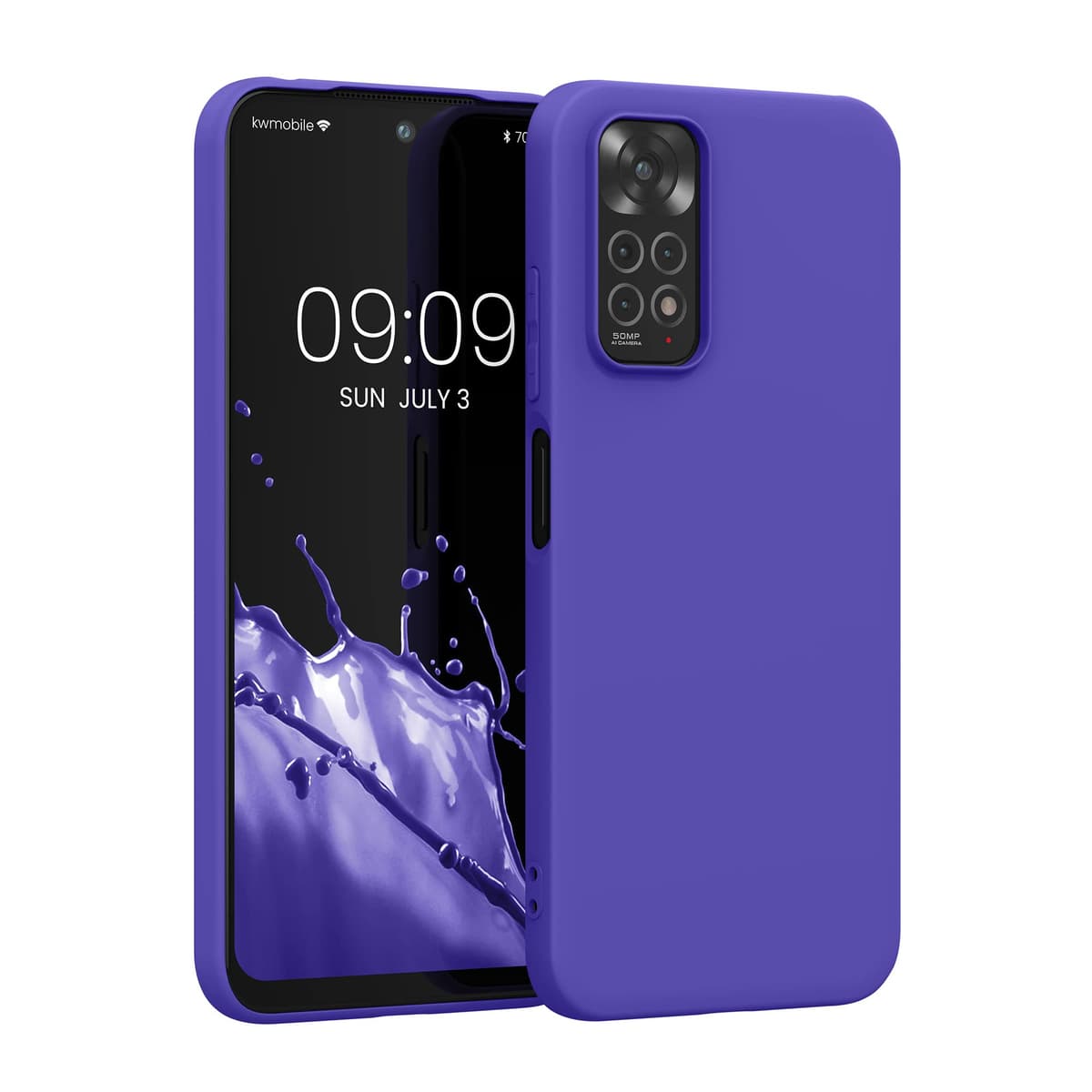 kwmobile Carcasa Compatible con Xiaomi Redmi Note 14 Pro 5G / Poco X7 Funda - Funda Ultrafina de TPU con Bordes elevados - Lavanda Metalizado — view 301