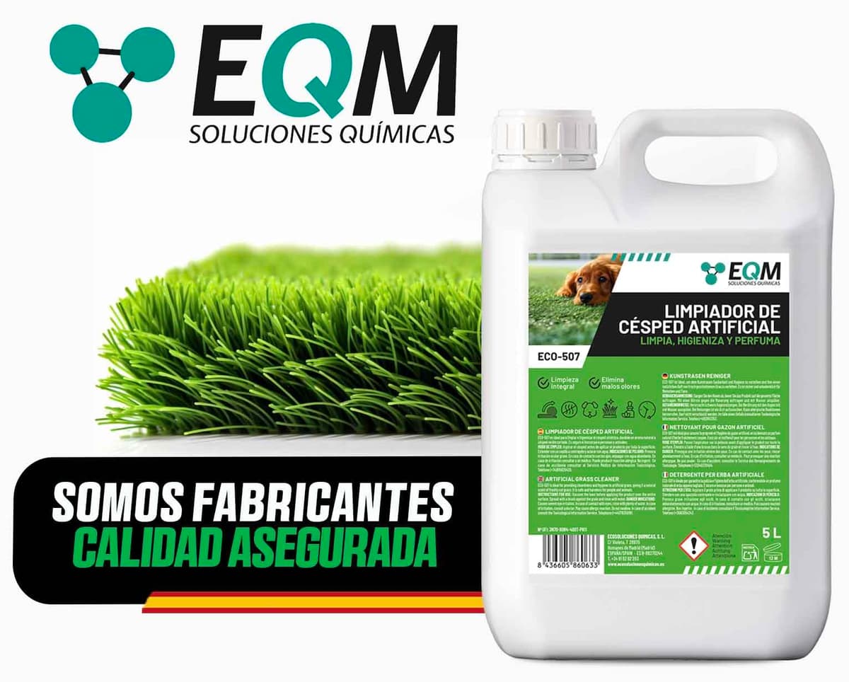 EQM - ECO-507 - Limpiador e Higienizante de Césped Artificial - 5L - Limpia, Higieniza y Perfuma - Formato Ahorro, Larga Duración - No Tóxico — view 7
