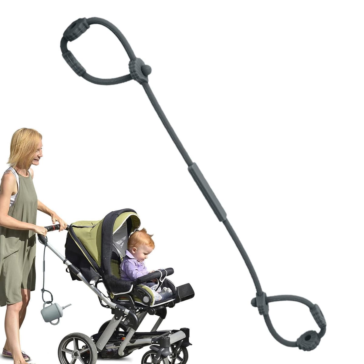Correa de seguridad para juguetes - Correas dè silicona pàra jùguetes, soporte ajustable paŗa chupete y mordedor | Accesorios multifuncionales parä trona, Clip ṕara cuna, juĝuetes colgantes, cadena a — view 3