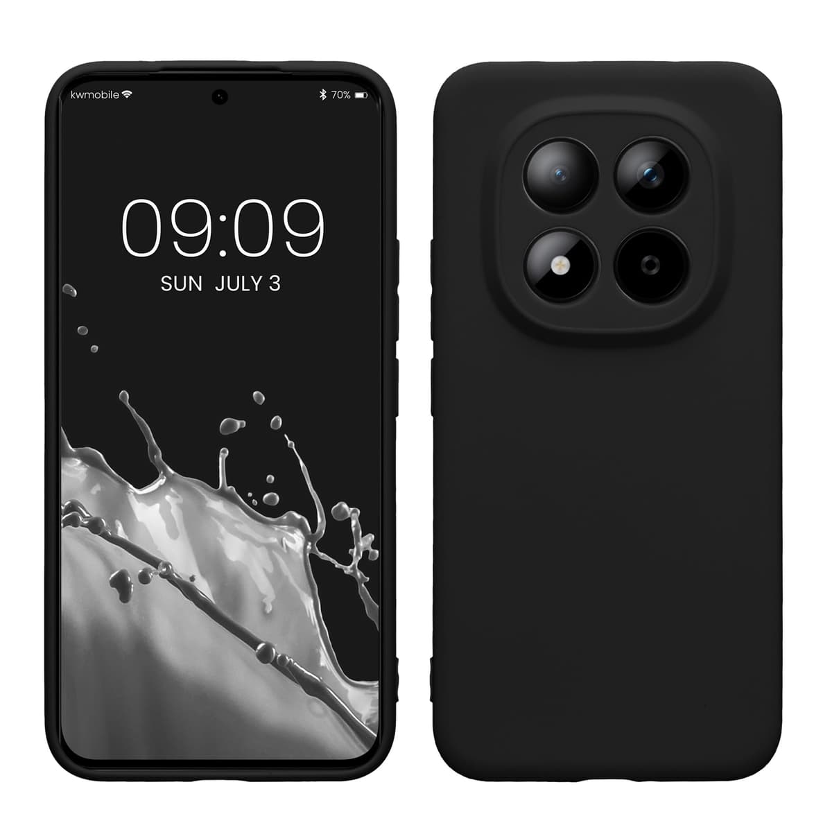 kwmobile Carcasa Compatible con Xiaomi Redmi Note 14 Pro 5G / Poco X7 Funda - Funda Ultrafina de TPU con Bordes elevados - Lavanda Metalizado — view 347