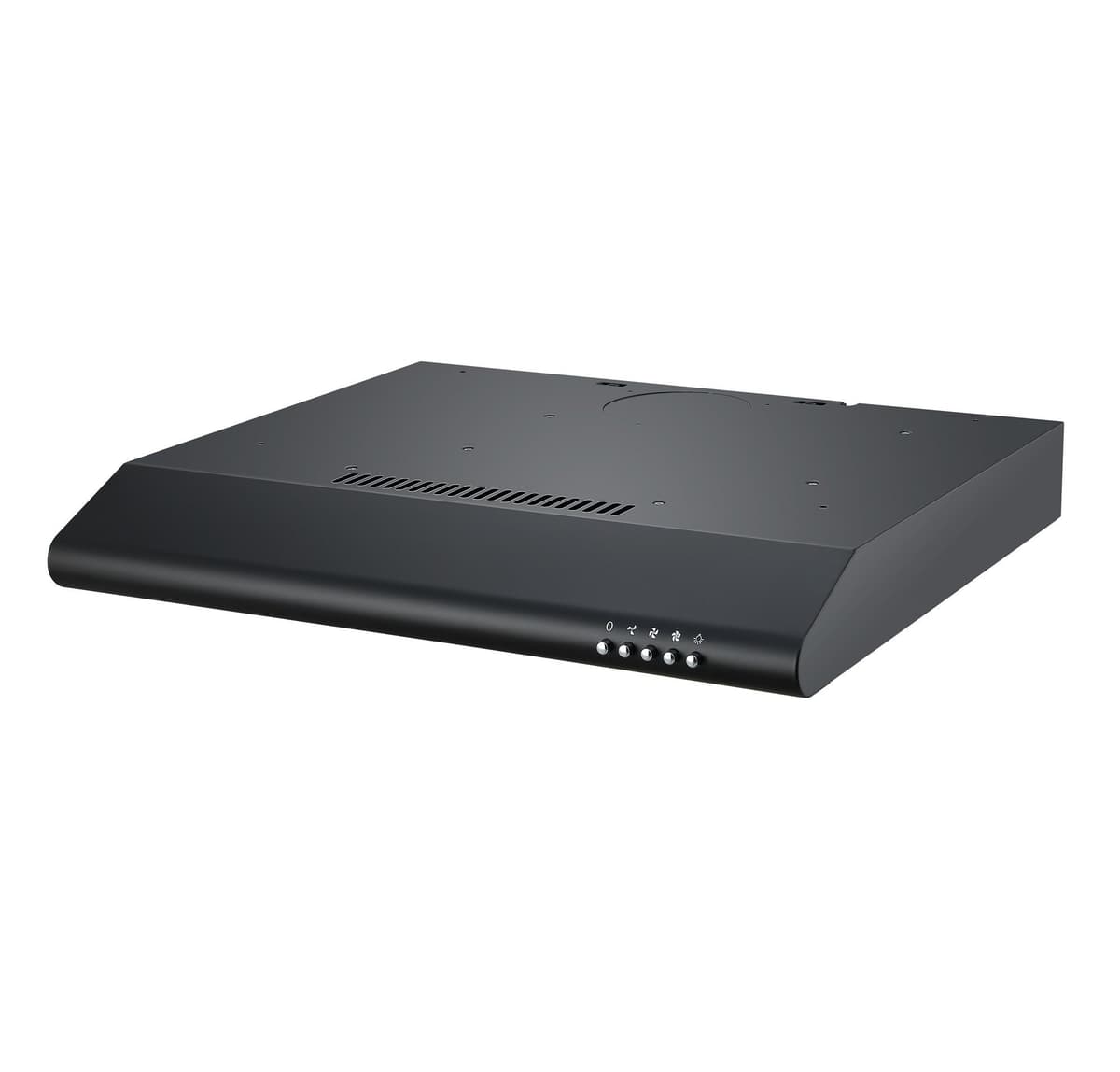 Cookology 60cm Visor Cooker Hood | Black Kitchen Extractor Fan, Under Cabinet Slimline Design, 3 Speed Ventilation with Light, Easy Install — view 2