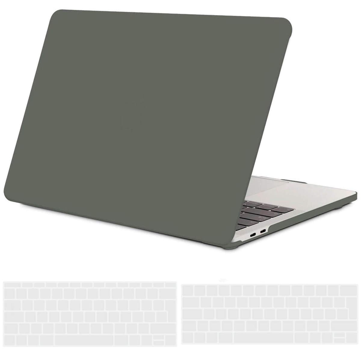 TECOOL Case compatible with MacBook Air M1 & MacBook Air 13 inch Retina 2020 2019 2018 (A2337 A2179 A1932), Plastic Snap On Hard Shell Cover & UK EU Keyboard Protector, Crystal Clear (Glossy) — view 96