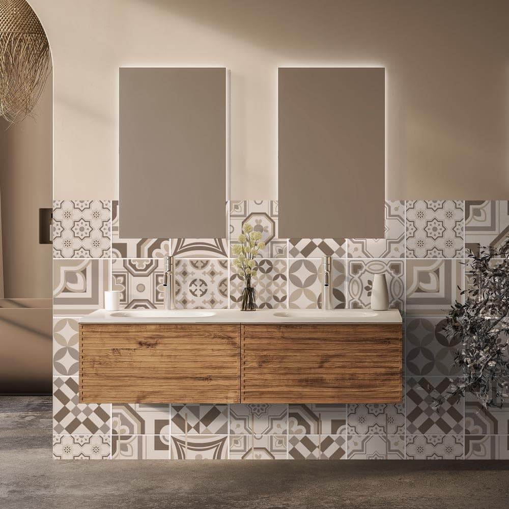 RE-COVERTILES - Pegatinas Azulejos Cocina y Baño Stickers de PVC Impermeables Antiarañazos Decoración de Pared Baldosas Peel and Stick - Modelo 24 Pzas 10x10 cm PS00179 Made in Italy — view 65