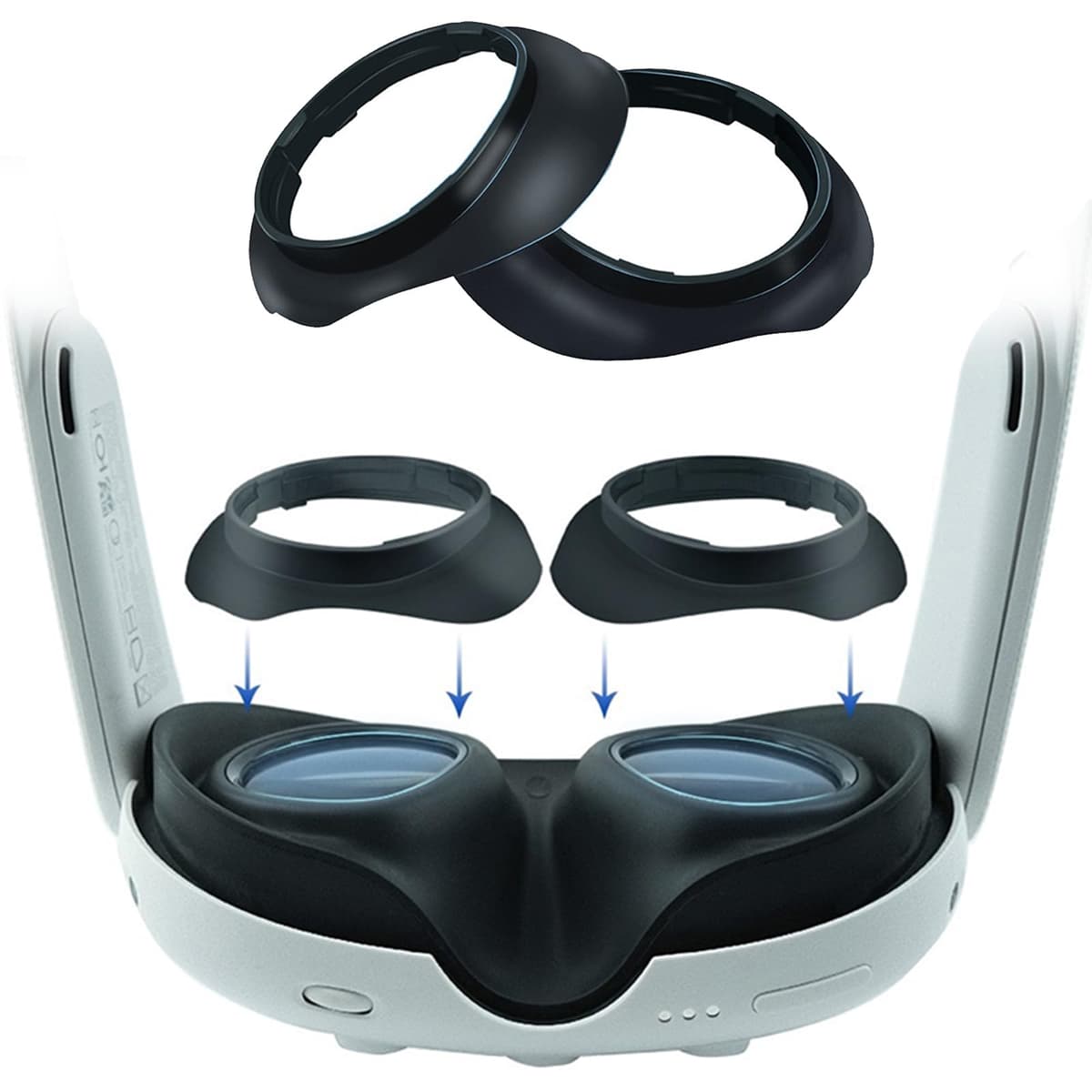 Accesorios protectores de lentes, espaciador de gafas, anillo antiarañazos para evitar que las gafas de miopía se rayen, compatibles con Oculus/Meta Quest3 — view 3