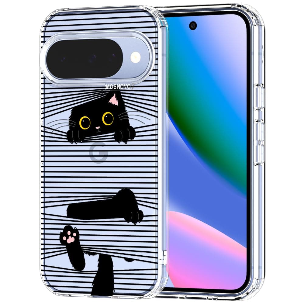 MOSNOVO Case for Google Pixel 9 & Pixel 9 Pro, [Buffertech 6.6ft Military-Grade Drop Protection] [Anti Peel Off Tech] Clear TPU Bumper Phone Case Cover Design - Eucalyptus — view 113