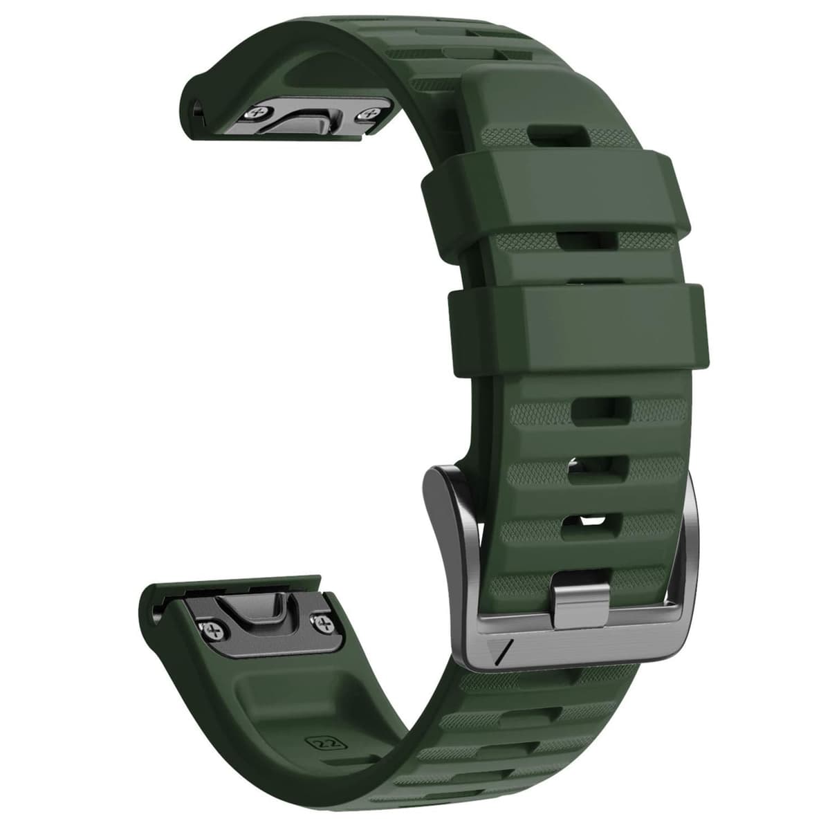 NotoCity Corrra para Garmin Fenix 7/6/5/6 Pro/7 Pro/5 Plus, Quickfit 22mm Correa para Garmin Fenix 8/8 pro 47mm, Forerunner 965/955/935, Nylon Correas para Epix Gen 2, Quatix 7(Negro+Verde militar) — view 18