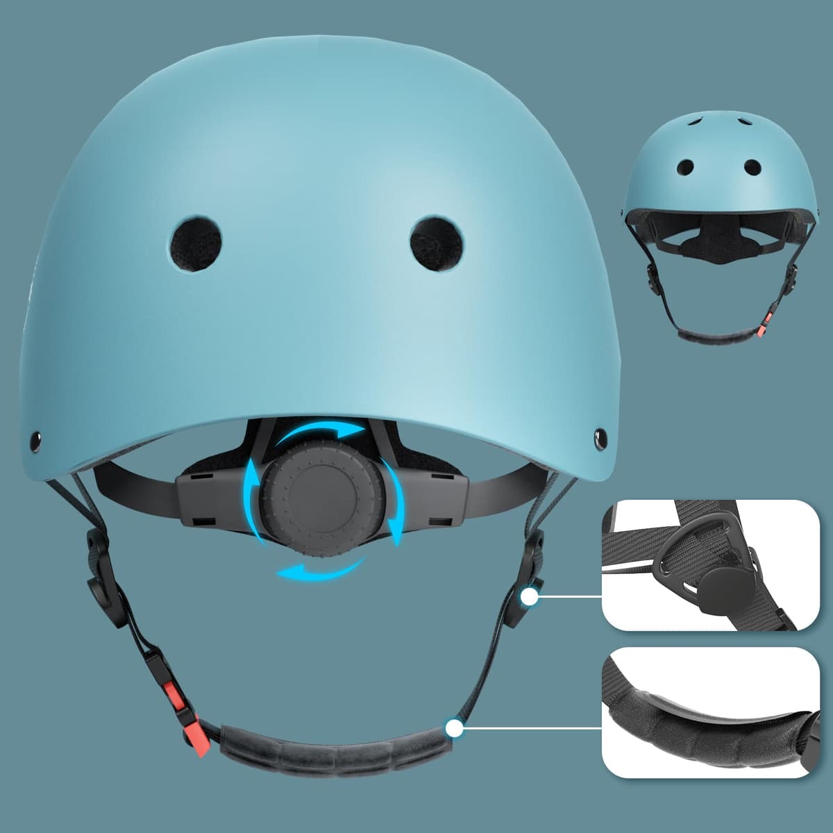 XJD Casco de Ciclismo para Niños Ajustable Casco Bicicleta Niño Casco Infantil Patinete Rollerskate de 3 a 14 Años Protecciones para Múltiples Deportes — view 7