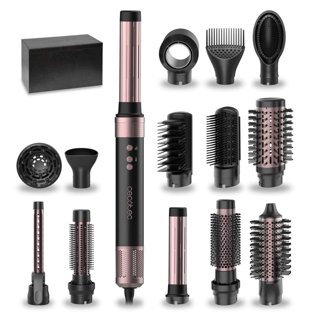Cecotec Cepillo de Aire Secador Moldeador Alisador Multifunción 8 Cabezales CeramicCare AirGlam Champagne. 1400W, Tecnología Coanda, 3 Velocidades, 3 Temperaturas, Control Inteligente Calor, 110000rpm — view 21