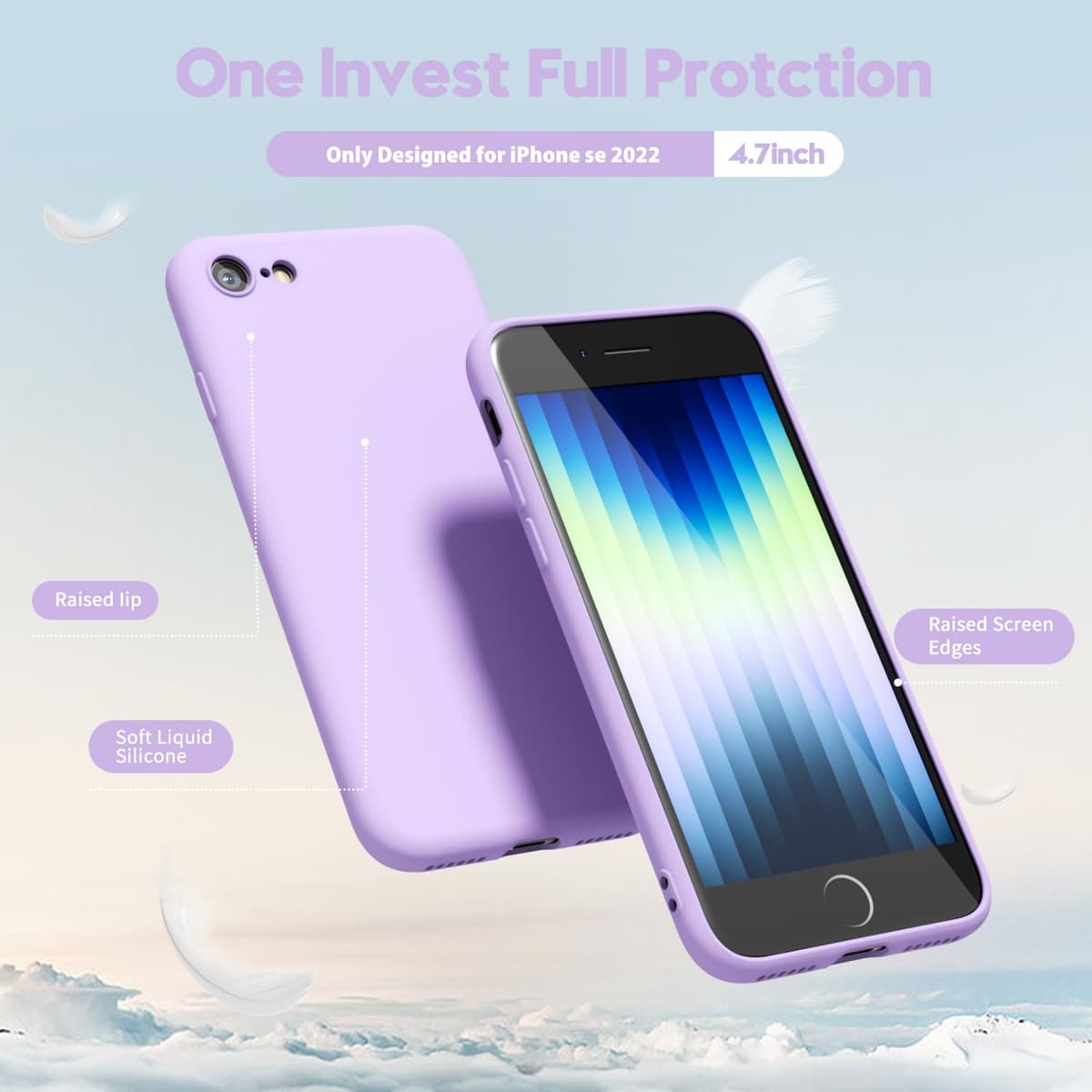oakxco for iPhone 17 Pro Max Phone Case Liquid Silicone, Cute Thin Slim Grip Soft Rubber Gel for Women Men, Smooth Matte TPU Plain Solid Color Girly Simple Case with Camera Cover, Light Pink — view 1295