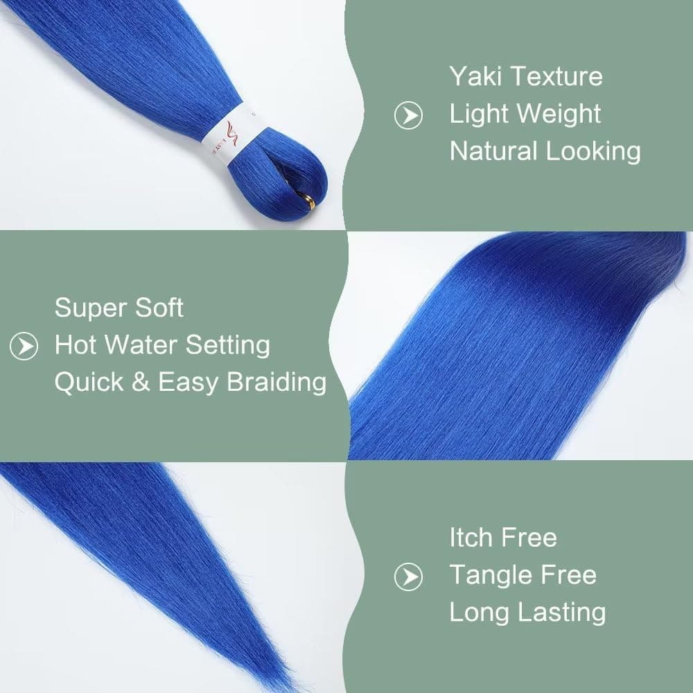 YDDM Capelli Per Treccine Africane Morado Extension Treccine Texture Yaki Easy Install per Principianti 32 Pollici 3 Pezzi Capelli Leggeri e Naturali per Box Braids, Twist e Crochet — view 4