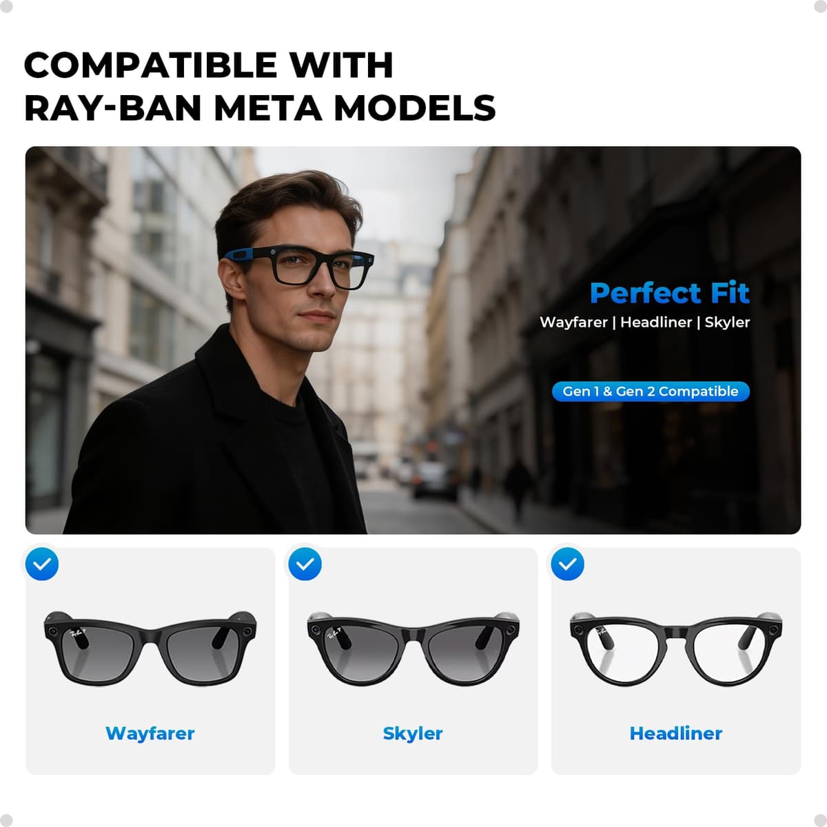 Agarre para gafas compatible con gafas Ray-Ban Meta Smart — view 2