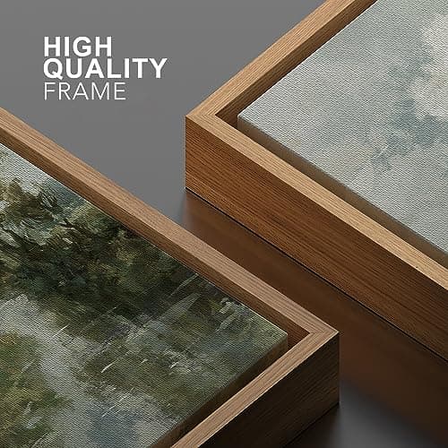 SIGNWIN Framed Canvas Print Wall Art River Through Spring Forest Field Nature Wilderness Modern Art Decorative for Living Room, Bedroom, Office - 24"x36" NATURAL — view 4