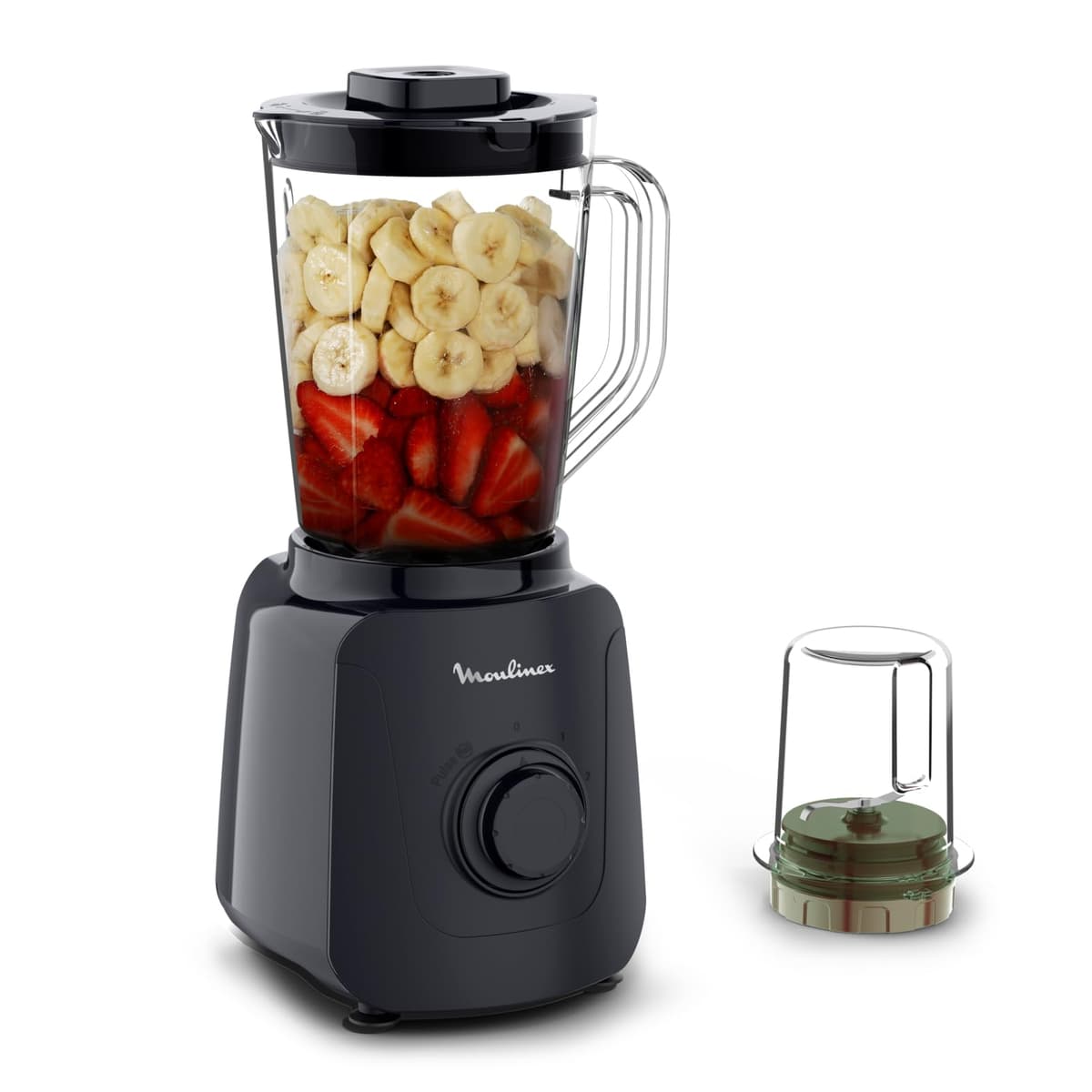 Moulinex Blendeo+, 450 W Blender, 1.5 L Jug, 2 Speeds + Pulse Function, Ice Chopper, Removable and Very Resistant Blades, Grey, LM2C08F0 — view 9