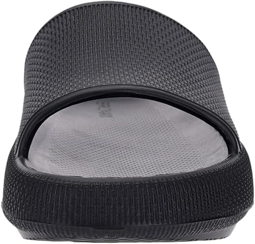 BRONAX Pillow Slippers for Women and Men | House Slides Shower Sandals | Cushioned Thick Sole 42-43 Black — view 3