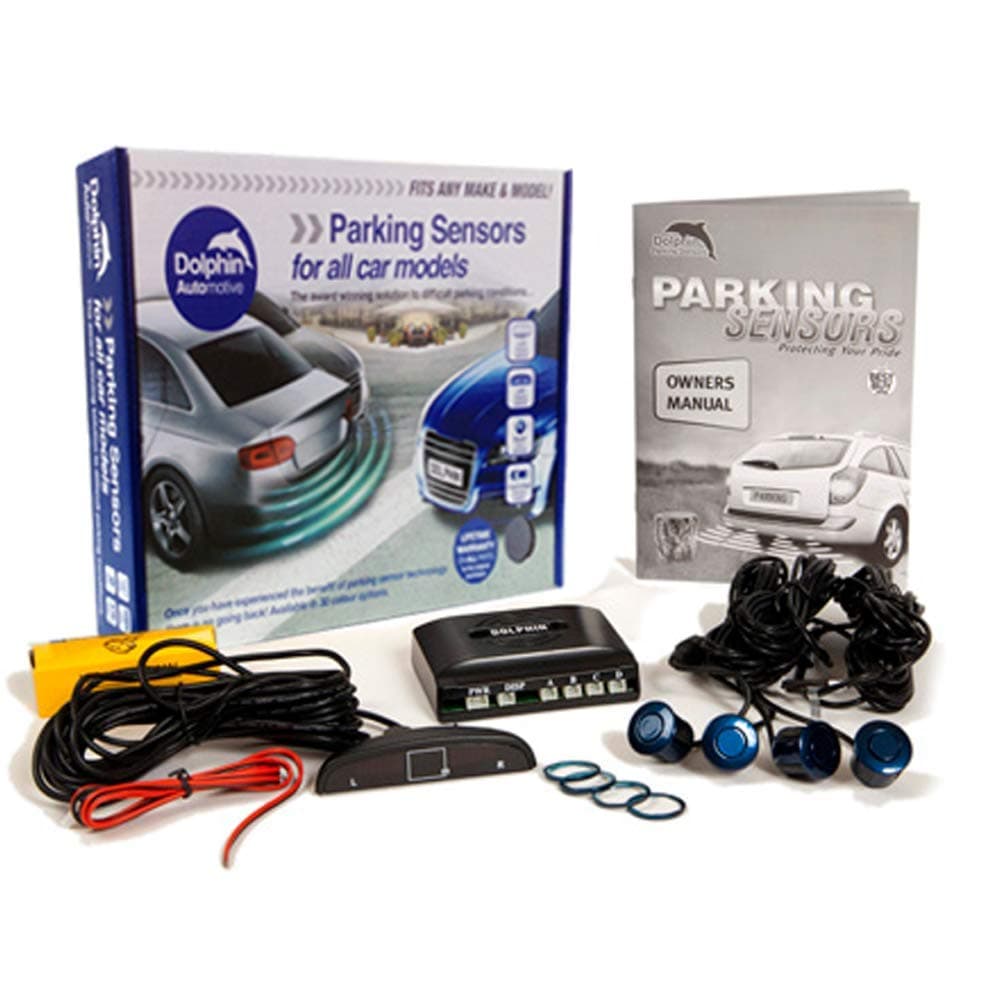 Dolphin Automotive DPS450 Reverse Parking Sensors In 32 Colours 4 Ultrasonic Radar Sensors Kit Audio & Display Alert System - White — view 2