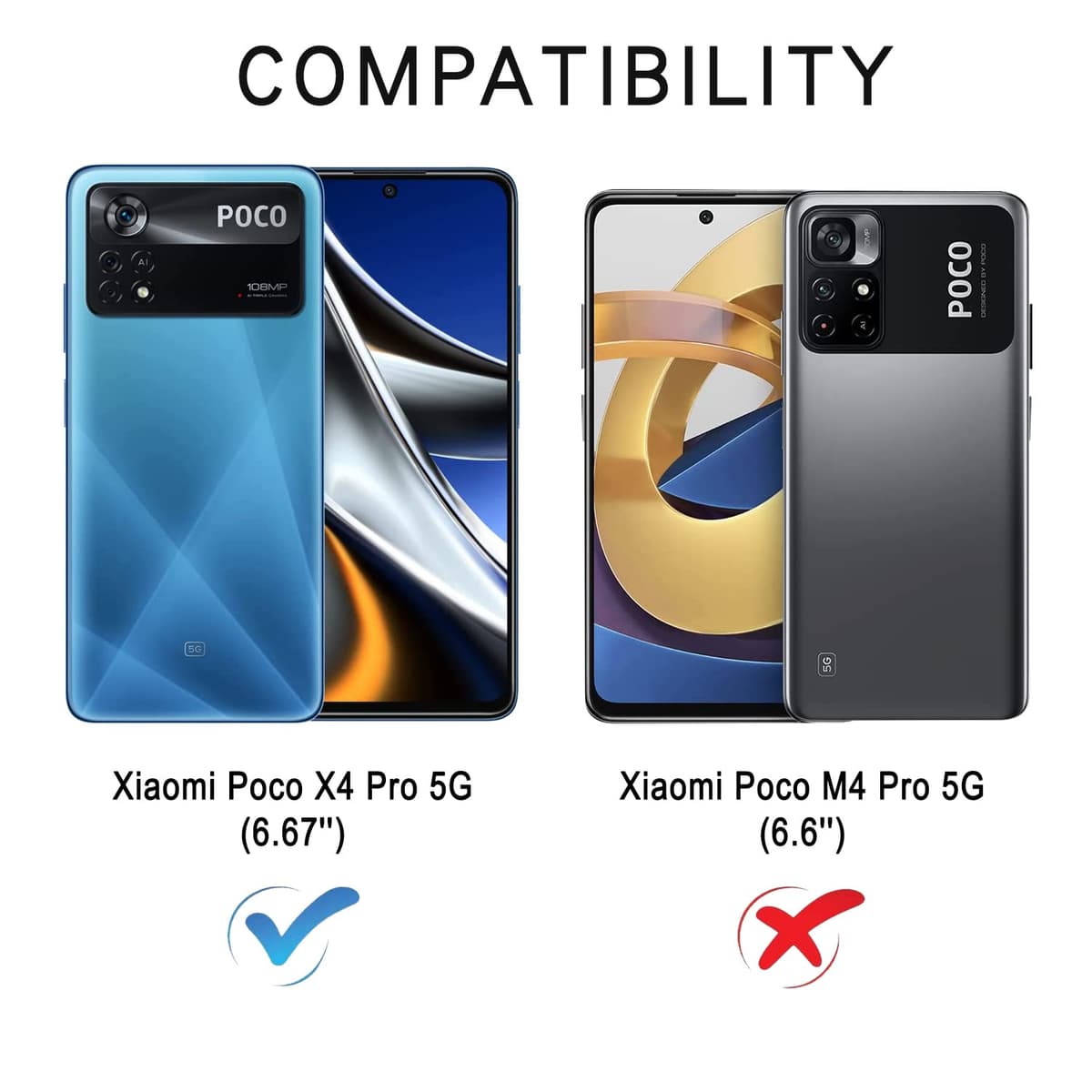 Funda para Xiaomi Poco X4 Pro 5G, Funda Libro de Cuero con Ranura para Tarjeta y Magnético, Wallet Flip Caso Cubierta Case Carcasa para Xiaomi Poco X4 Pro 5G (Negro) — view 2