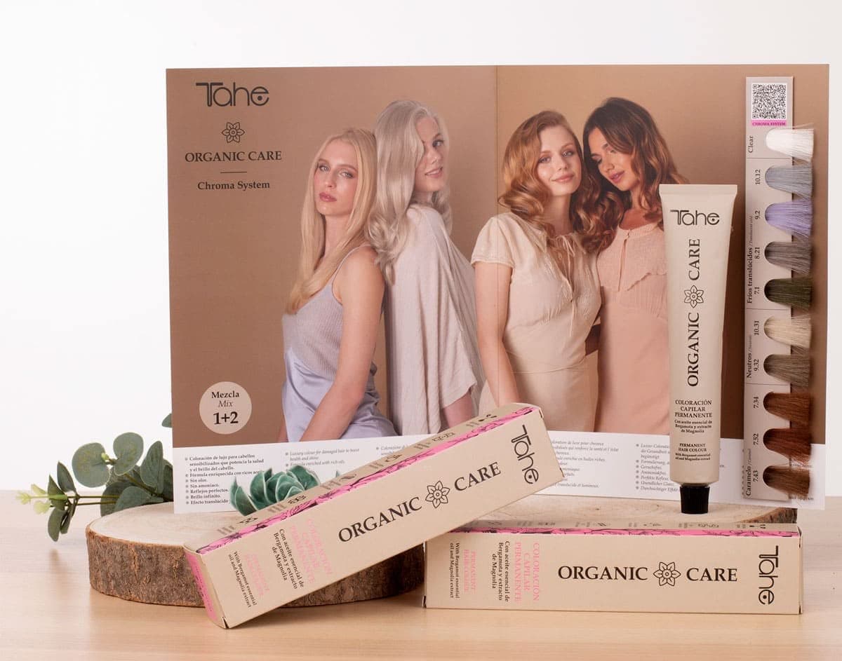 Tahe Organic Care Tinte Orgánico Permanente para el cabello de larga duración Sin Amoniaco, 100 ml, Tono 6.1 Rubio Oscuro Ceniza — view 24