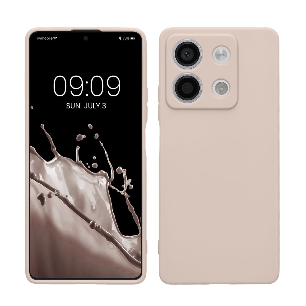 kwmobile Carcasa Compatible con Xiaomi Redmi Note 14 Pro 5G / Poco X7 Funda - Funda Ultrafina de TPU con Bordes elevados - Lavanda Metalizado — view 172