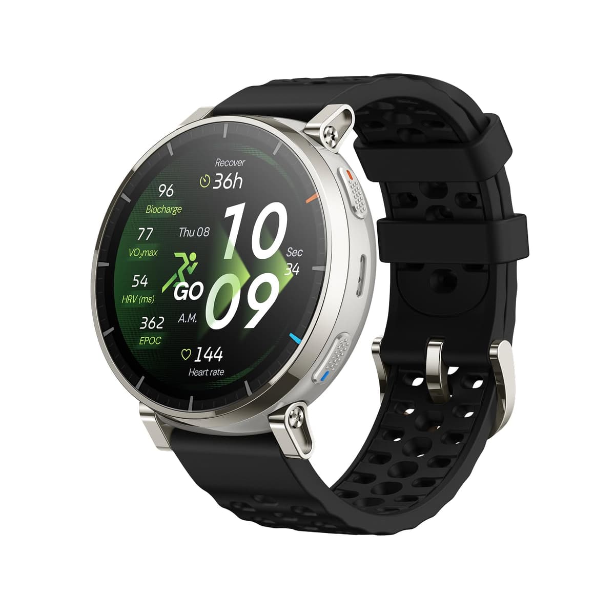 Amazfit Active 3 Premium GPS Running Smart Watch 45mm, 1.32" AMOLED Sapphire Display, 12-Day Battery, 4GB, NFC, Offline Maps, 170+ Workouts, 5 ATM, Heart Rate & Fitness Tracker for Android & iPhone — view 8