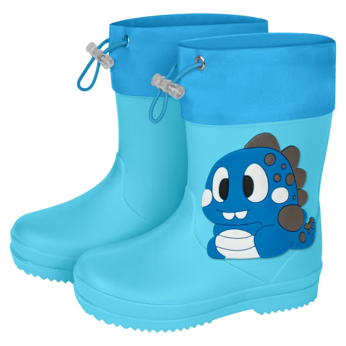 Aomig Botas de Agua Niños, Botas de Lluvia de Dinosaurio, Impermeable y Antideslizante con Cordón Ajustable en el Cuello, Bota de Agua Ligera