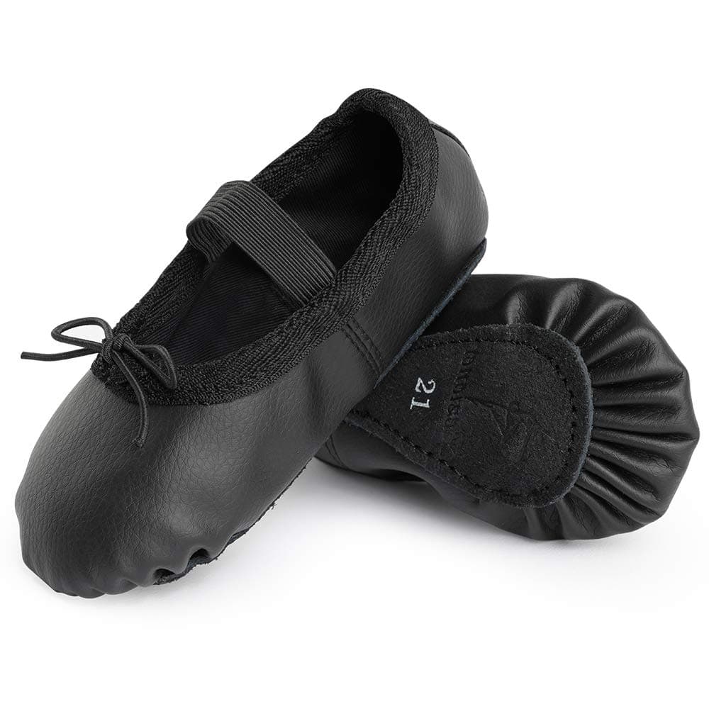 Zapatillas de Danza Cuero Zapatos de Ballet y Gimnasia Baile para Niña y Mujer — view 9