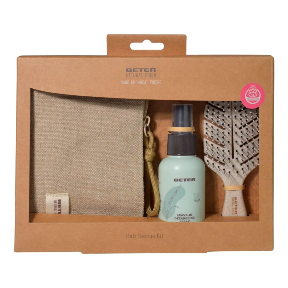 Beter - Cepillo de pelo esqueleto antitirones Natural Fiber hecho a base de fibras de trigo, Cepillo Desenredante Antienredos y Antirotura, Peinado suave y sin tirones, Para todo tipo de cabellos — view 18