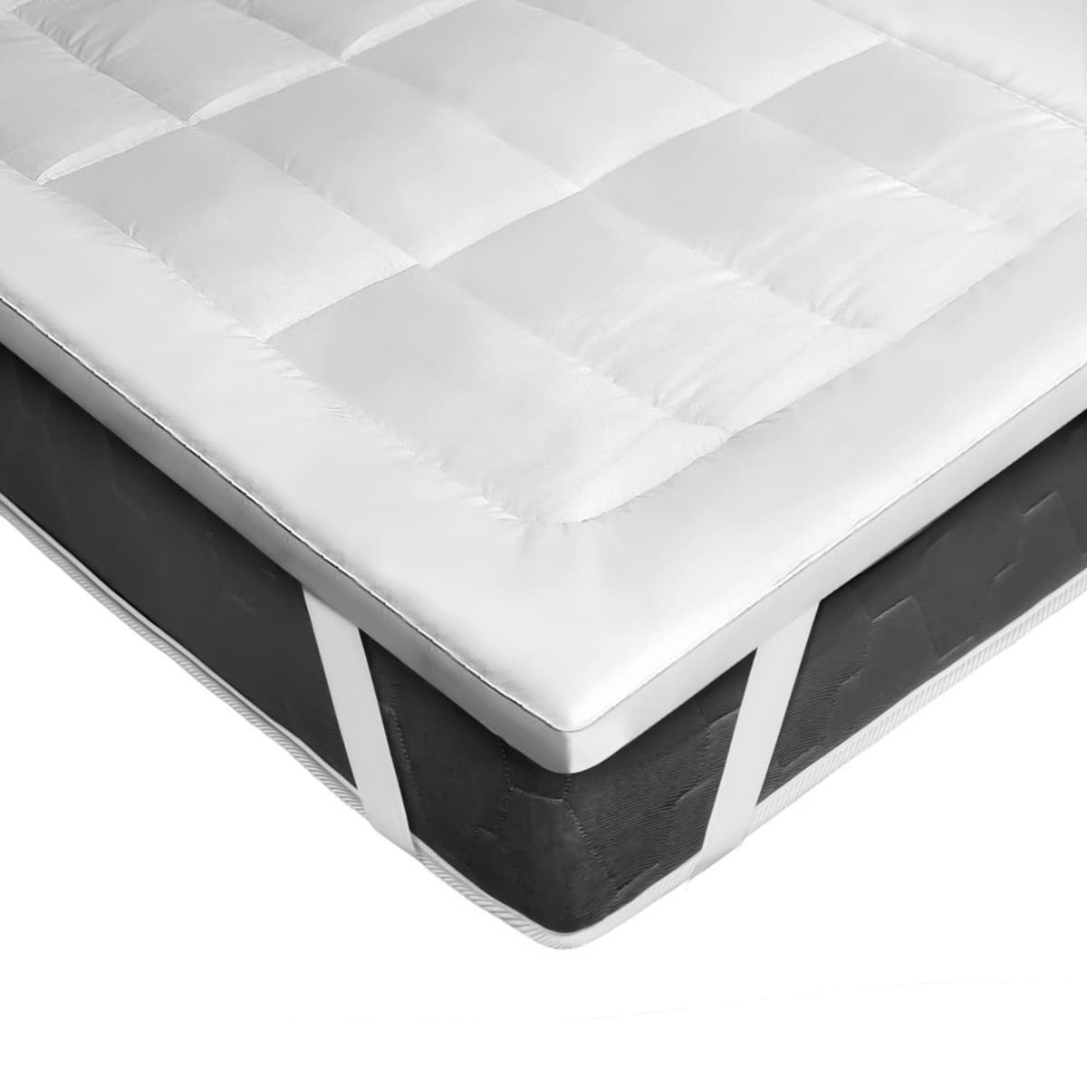 GMTEXTILE Thick Single Mattress Topper 5cm, Microfiber Single Bed Topper Single Bed Mattress Toppers Best Anti Allergenic (Single 90 X 190cm) — view 3