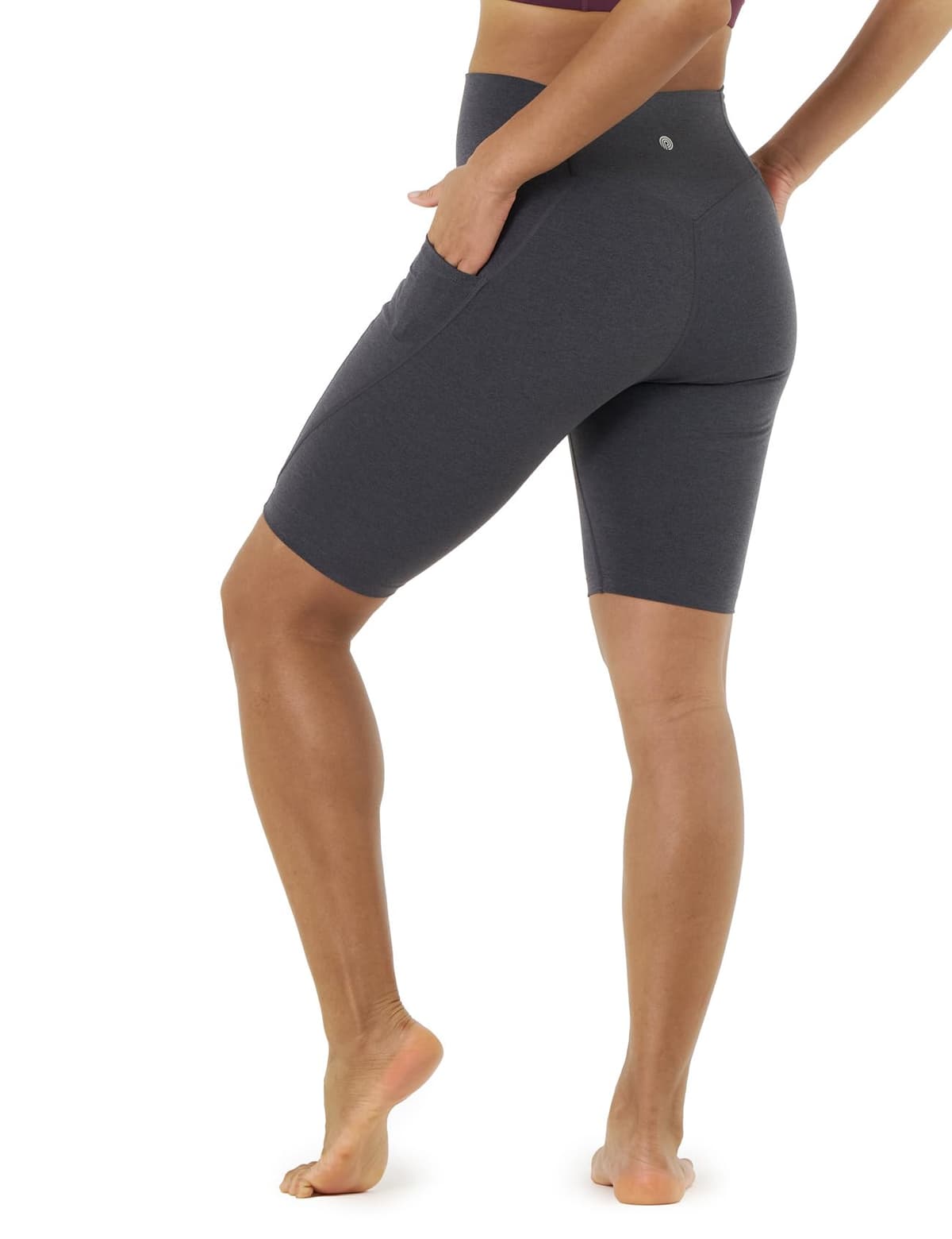 LAPASA Pantalón Corto Deportivo Mujer Leggings con Bolsillos Laterales Mallas Short Yoga Ejercicio Fitness Pilate Deporte Running Ciclismo Elastico L52A1/L52B1