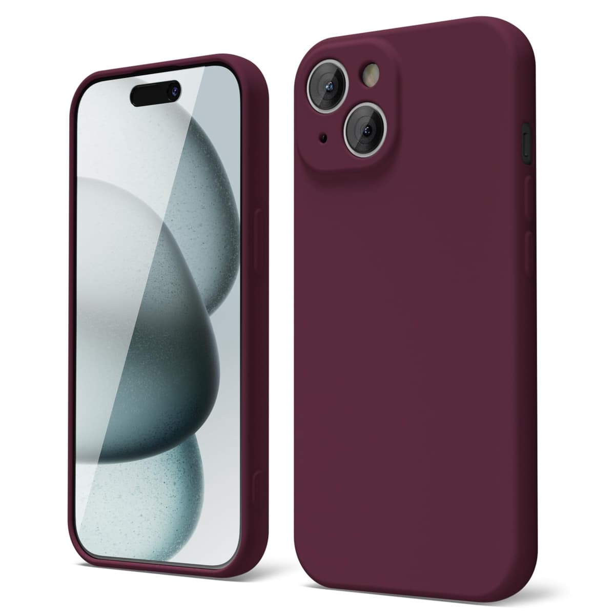oakxco for iPhone 17 Pro Max Phone Case Liquid Silicone, Cute Thin Slim Grip Soft Rubber Gel for Women Men, Smooth Matte TPU Plain Solid Color Girly Simple Case with Camera Cover, Light Pink — view 1497