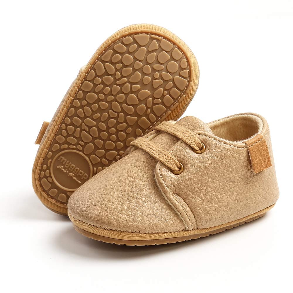 RVROVIC Baby Boys Girls Sneakers Anti-Slip Oxford Loafer Flats Infant Toddler PU Leather Soft Sole Baby Shoes — view 11