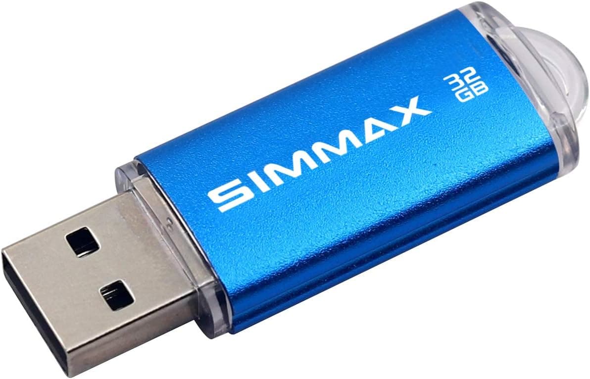 SIMMAX Memory Stick 32GB USB 2.0 Flash Drives Thumb Drive Pen Drive (32GB Blue) — view 2