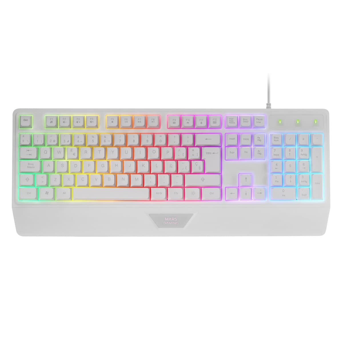 Mars Gaming MKPRO, US, Teclado Mecánico Gaming Completo, RGB Chroma, Switches Hot-Swap Mecánicos, Antighosting, Rueda de Control, Software, Multiplataforma, Switch Silent, Blanco — view 38