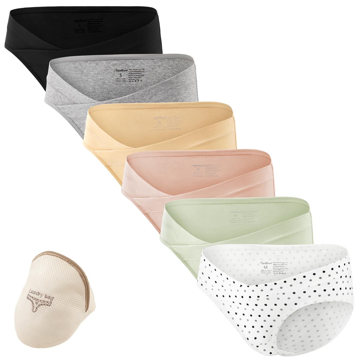 HBselect 6 Bragas Embarazadas Algodon U Forma Braguitas para Premamá Cintura Bajo Bragas Maternidad — view 10