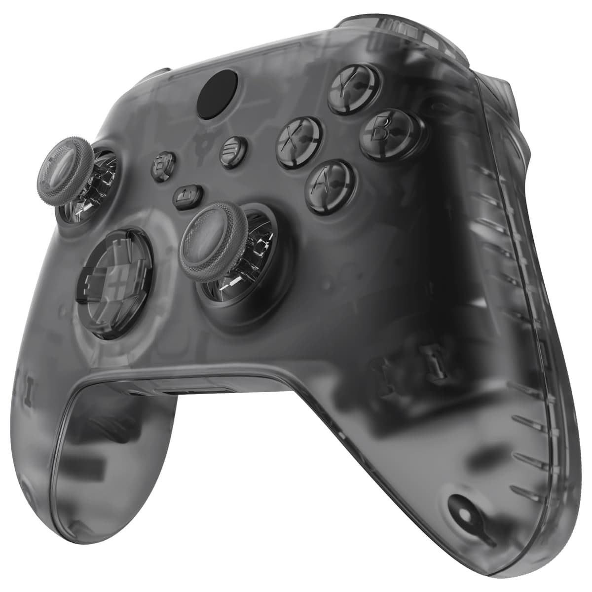eXtremeRate Carcasa Transparente para Xbox Series X S Mando Carcasa Completa Protector Placa Trasera Funda Frontal Empuñadura Agarre con Botones para Xbox Series S X Control-No Incluye Mando(Negro) — view 4